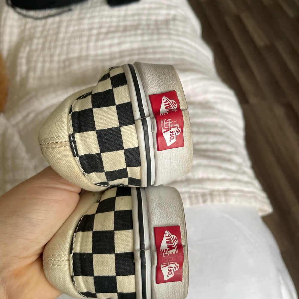 Vans Black and White Checkerboard Slip-Ons - Picture 4 of 6